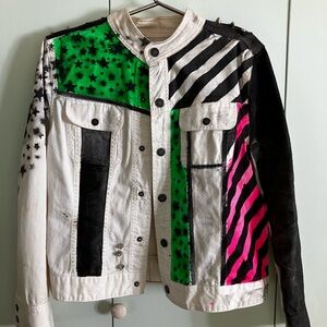 Tommy Hilfiger Custom Hand painted and studded Jacket